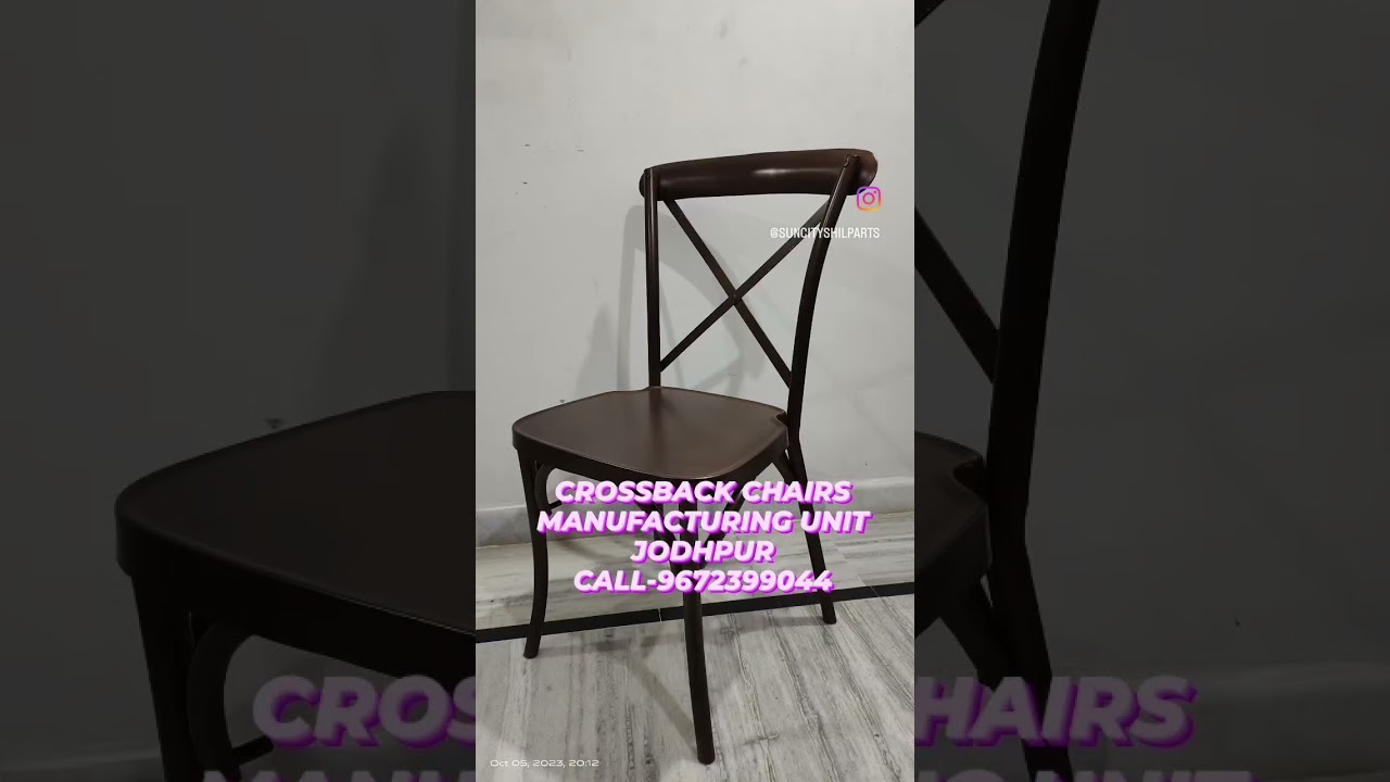 METAL CROSSBACK CHAIRS.  IRON CROSSBACK CHAIRS