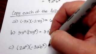 MCS L. 87 Multiplying Algebraic Terms