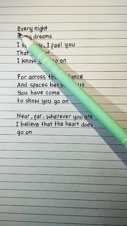 Let's sing and learn English : My Heart Will Go On - Titanic | By : Celine Dion #shorts