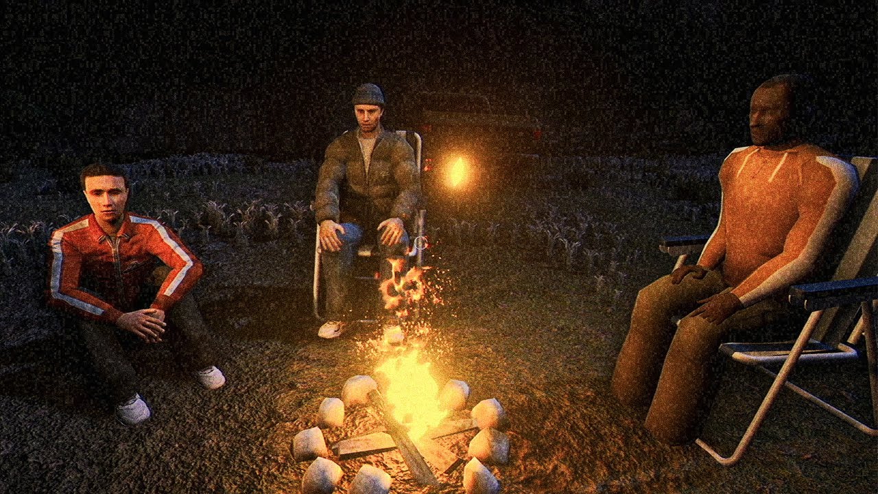 A horror game where you go camping the countryside..