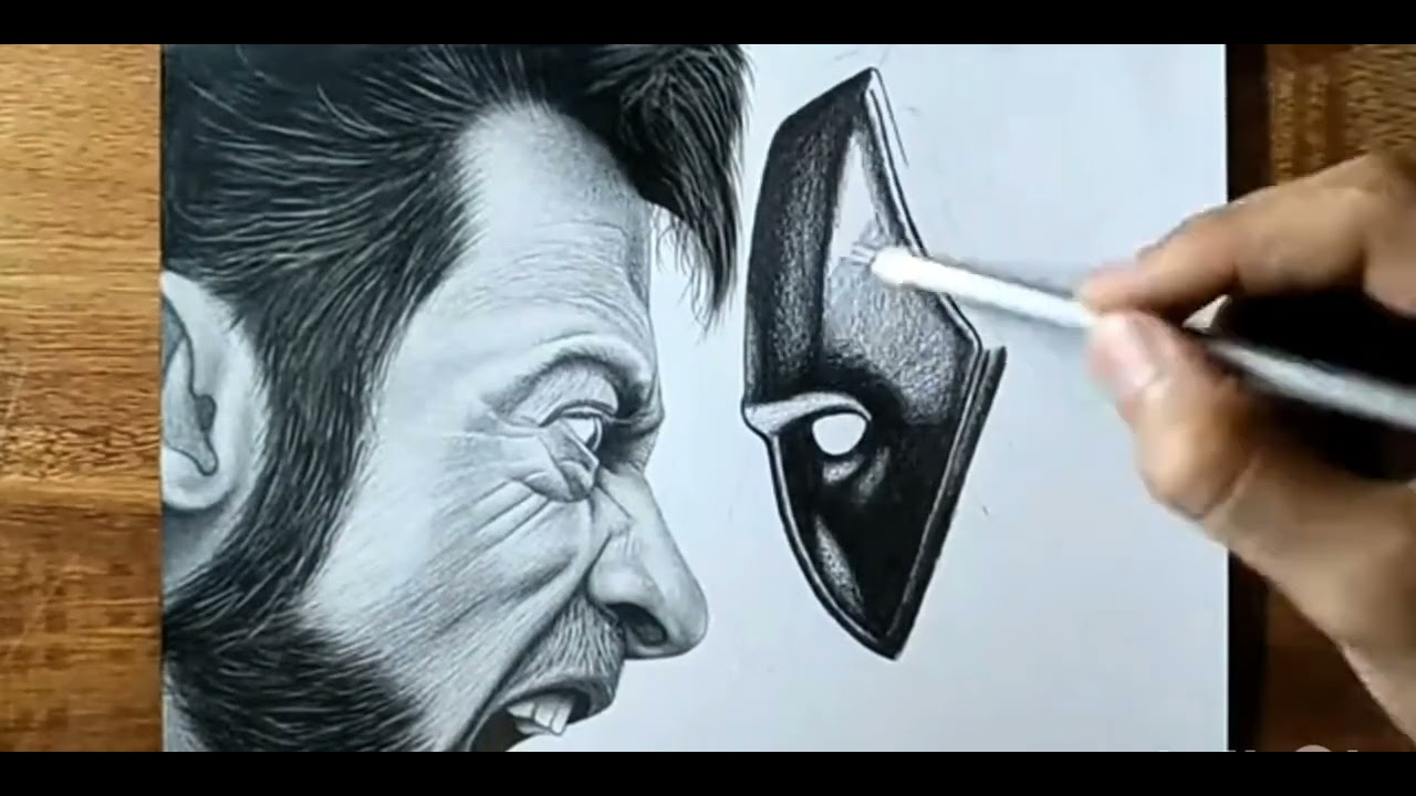 PORTRAIT OF DEADOOL AND WOLVERINE - RYAN REYNOLDS & HUGH JACKMAN - YouTube