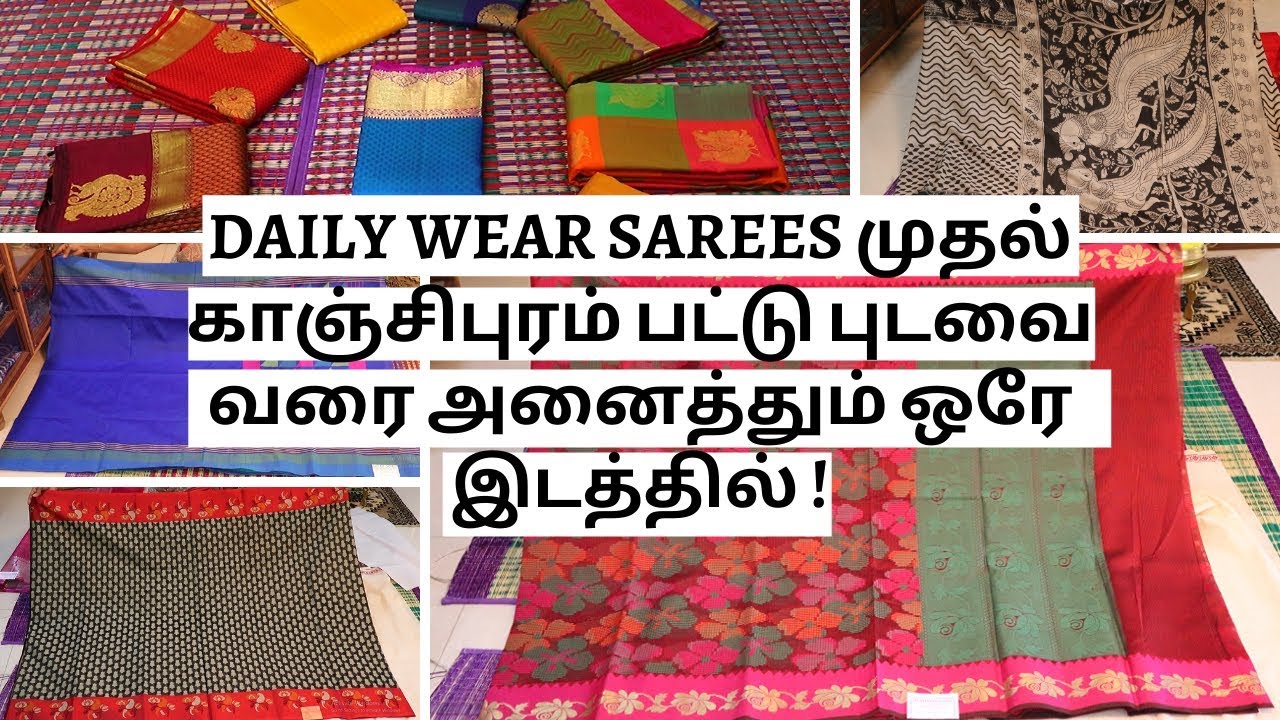 Kancheepuram Silk Sarees || Pochampalli Silk and Cotton Sarees || Banarasi SIlk || Kalamkari Cotton