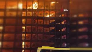 İzmirde Folkart Sitesinde Büyük Yangın