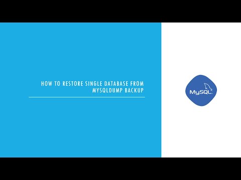 MySQL : How to restore single database from mysqldump backup