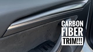 Tesla Model 3 Gets Carbon Fiber Trim