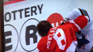 NHL Fight: Abdelkader vs Clowe 2/19/12