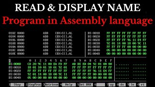 8086 Program to READ and DISPLAY your NAME at the CENTER of the screen | Assembly Language Program | Wealth