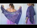 2 Shawls in One! How to Knit a Reversible Knit Shawl Pattern for Beginners! - Felicity