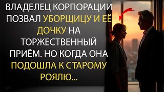 видео: ВЛАДЕЛЕЦ КОРПОРАЦИИ ПОЗВАЛ УБОРЩИЦУ И ЕЁ ДОЧКУ НА ТОРЖЕСТВЕННЫЙ ПРИЁМ. НО КОГДА ОНА ПОДОШЛА К... картинка: ВЛАДЕЛЕЦ КОРПОРАЦИИ ПОЗВАЛ УБОРЩИЦУ И ЕЁ ДОЧКУ НА ТОРЖЕСТВЕННЫЙ ПРИЁМ. НО КОГДА ОНА ПОДОШЛА К...