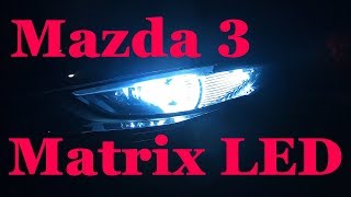 Mazda 3 (2019) Scheinwerfer Matrixlichtsystem  #Nachtfahrt aus Fahrersicht