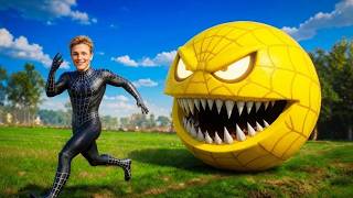 TEMPLE RUN IN REAL LIFE: The Ultimate Action Video vs Spider-Pacman In Real Life #templerun #vfx screenshot 3