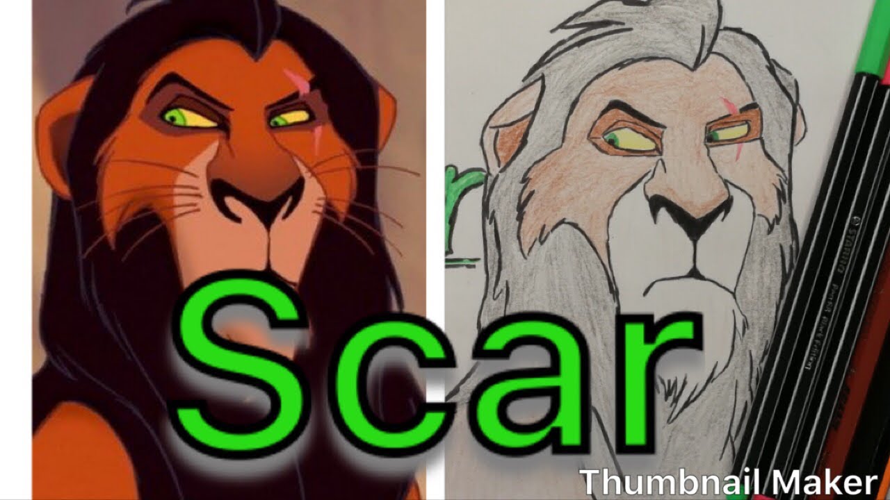 Let's Draw: Scar Lion King - YouTube