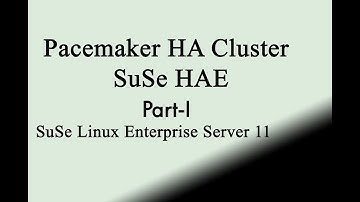 Suse linux enterprise server HAE clustering lab session part1