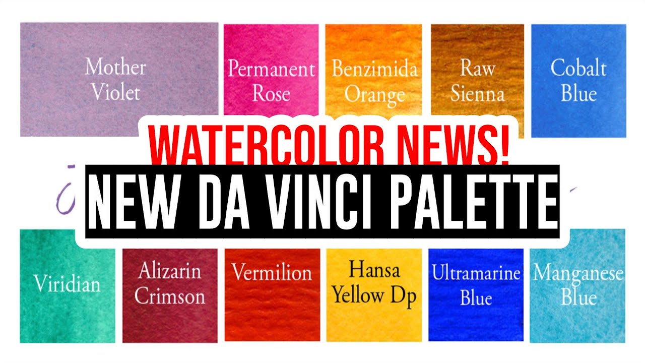 Watercolor News🎨 -  New Da Vinci Palette - Joyce's Mother Violet - BeamPaints Sale!
