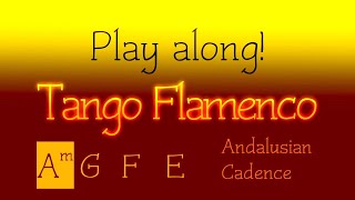 Tango Flamenco, Guitar Backing Track Jam, A minor, 85bpm, Andalusian Cadence. Enjoy! Resimi