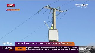 Grève à Angers : 175.000 usagers privés d'électricité