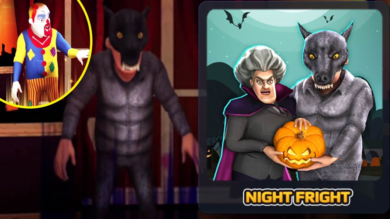 Troll Miss T all day Scary Teacher 3D New Levels Night Fright Werewolf Costume