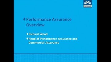 Crossrail Performance Assurance
