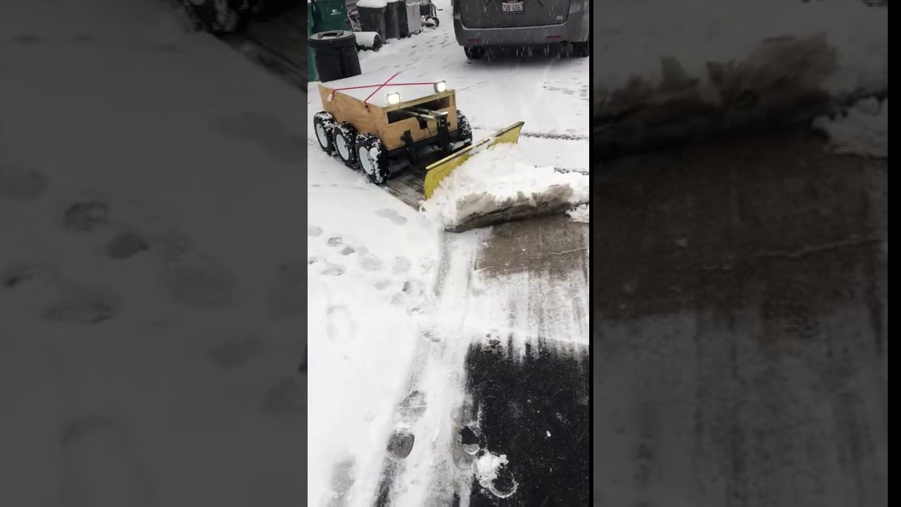 RC snow plow demo (winter 2019-2020)
