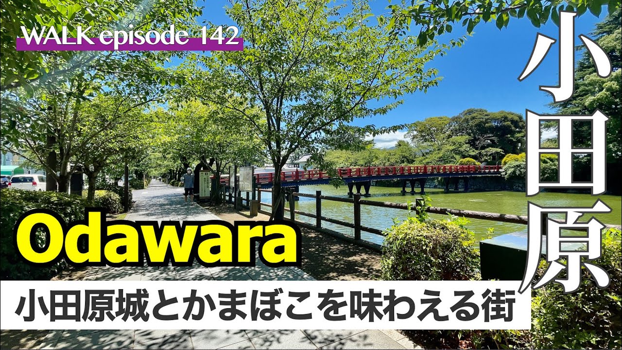 4K【小田原】お城の周りの城下町と蒲鉾の街、神奈川・小田原を散歩、駅前からかまぼこ横丁まで / Walking tours Odawara castle street  Japan