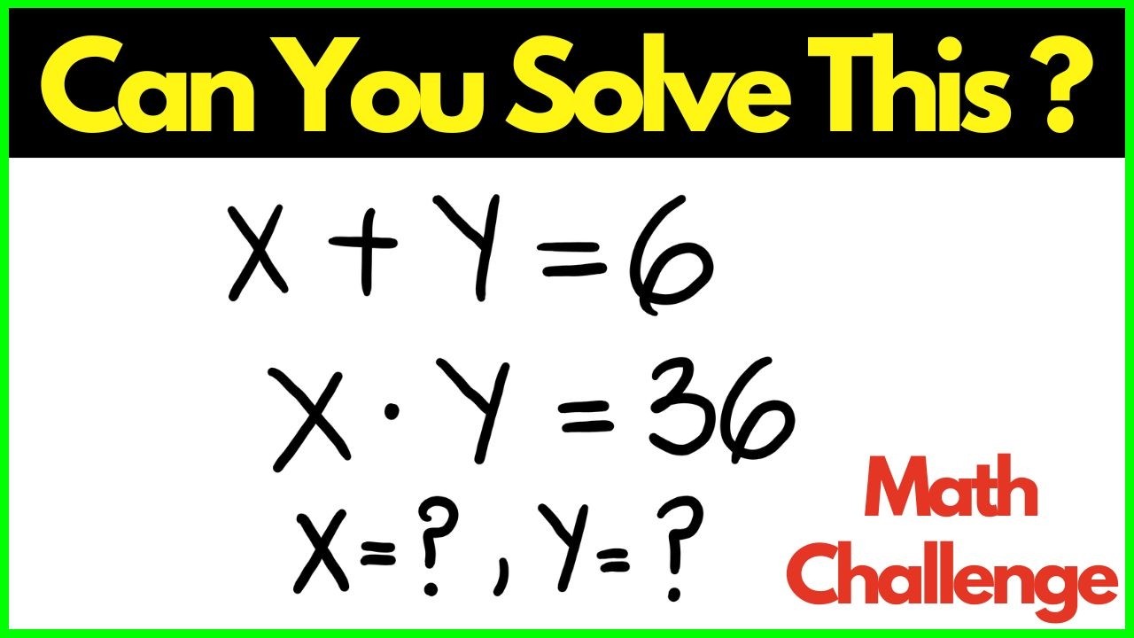Finding Slasy Math How to Solve This Algebra Math Question | Find the Value of x, y | Math ...