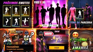VAZOU!! LOJA MISTERIOSA BTS, INCUBADORA DA SCAR AMANHÃ 50 PASSES DE GRAÇA? E NOVOS EMOTE - FREE FIRE