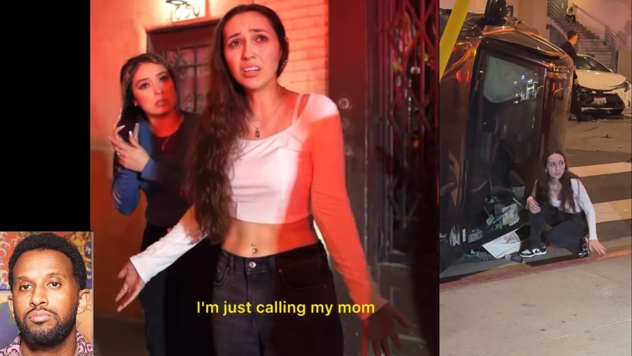 Causes Car Crash... Cries For Her Phone