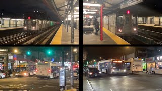 Bx11, Bx18A/B & R142/A (4) Train Lcl/Exp Action at 170th Street