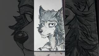Drawing LEGOSHI from BEASTARS 🐺 #anime #animeart