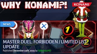 CHRISTMAS MASTER DUEL BANLIST!!!