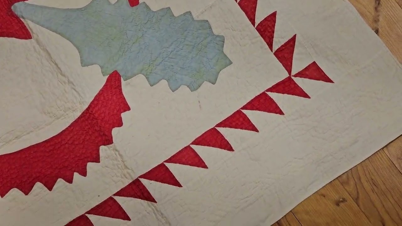 19th Century Hand-Stitched Pennsylvania Dutch Appliqué Quilt, The Persian Knot Gallery, SKU 2353