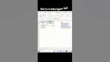 How to create hyperlinks in Excel #shorts