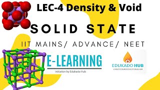 4. Density and Void Position SOLID STATE  chemistry class 12