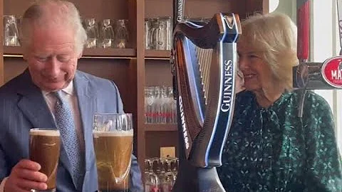 Camilla in stitches as Charles attempts to pull pi...