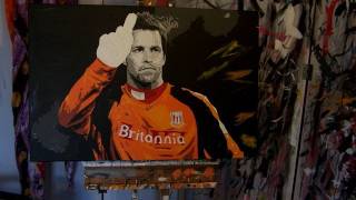 THOMAS SORENSEN - STOKE CITY- Football PAINTING,  ART slideshow progression