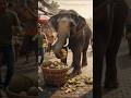 The elephant is eating fruit.🦣#elephant #shortsfeed #shorts #status #viralvideo