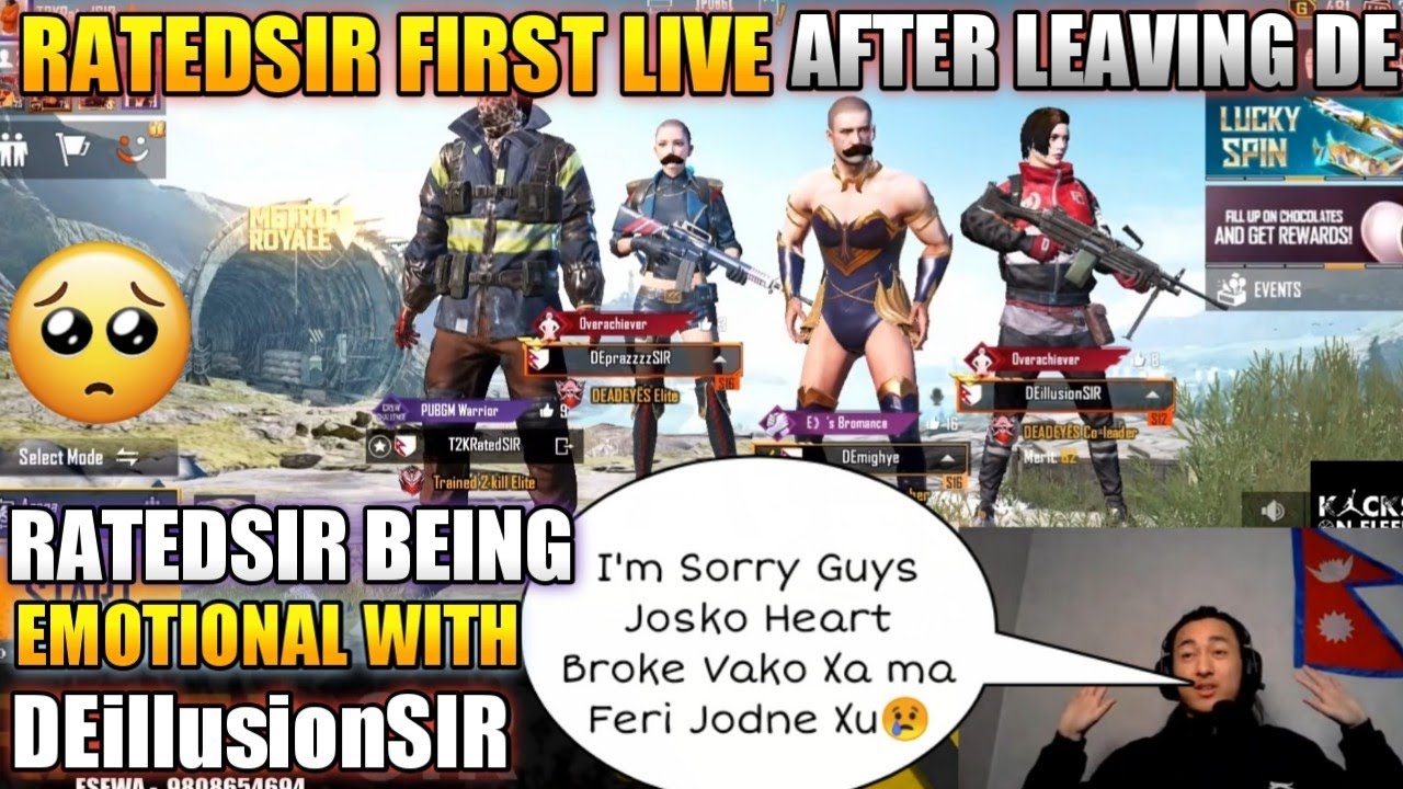 RatedSIR First Live After Leaving DE😢 | Rated Being Emotional With DEillusionSIR🥺