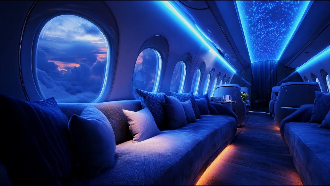 Спать со звуком самолета | Расслабляющая атмосфера в салоне для снятия беспокойства