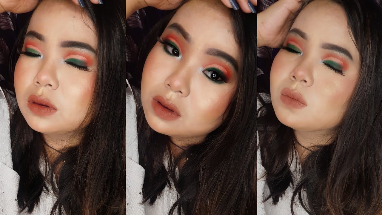 Independence day makeup look 🇮🇳/ tricolor makeup look 