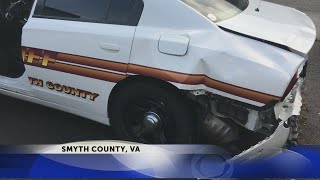 Smyth County deputy injured in crash on Interstate 81