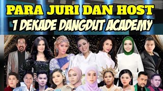 PARA JURI DAN HOST DI KONSER 1 DEKADE DANGDUT ACADEMY