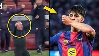 Hansi Flick's WILD reaction to Marc Bernal's goal vs Mallorca