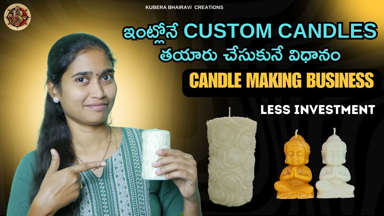 How to make Candles at home? ll Candles Making Business Telugu ll Kubera bhairavi creations #candles