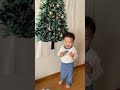 初めてのクリスマスツリータペストリーに興奮気味の1歳7ヶ月#shorts  動画もupしました☺️