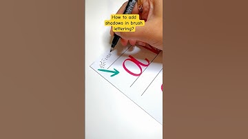 How to add shadows in Brush Lettering?✍️ #shadowlettering #brushlettering #artshorts #shorts #tiktok