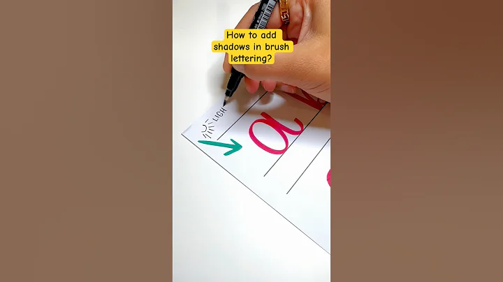 How to add shadows in Brush Lettering?✍️ #shadowlettering #brushlettering #artshorts #shorts #tiktok