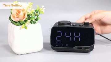 Instructional Video for Buffbee Radio Alarm Clock for Bedrooms--Rise