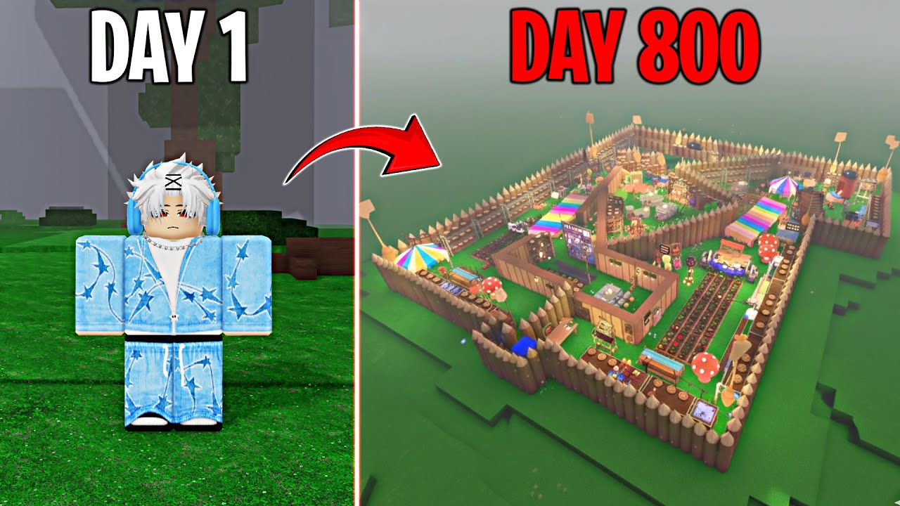 800 Days to Build a Best Base in 99 Nights in The Forest