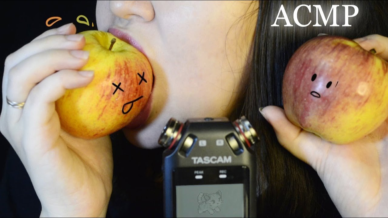 АСМР Звуки Сочного Яблока / Близкий Шепот / Звуки Рук ~_~ ASMR Apple Sounds