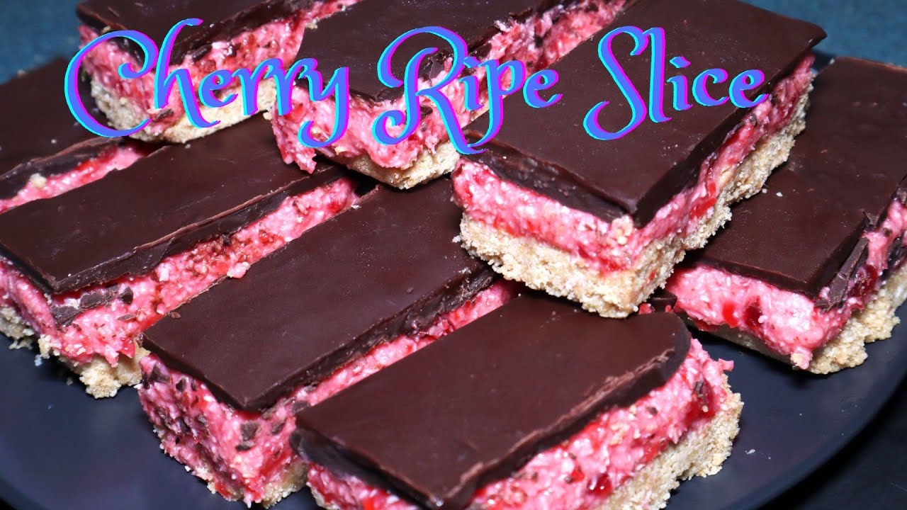 Cherry Ripe Slice Australian delight YouTube